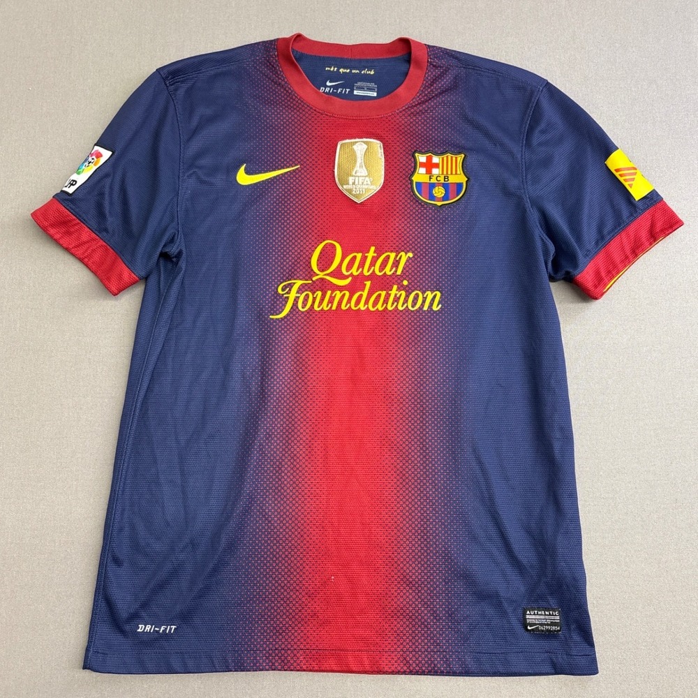 Nike FC Barcelona 2012-13 Messi 10 Home Jersey Blue Red FIFA Patch 478323-410 M